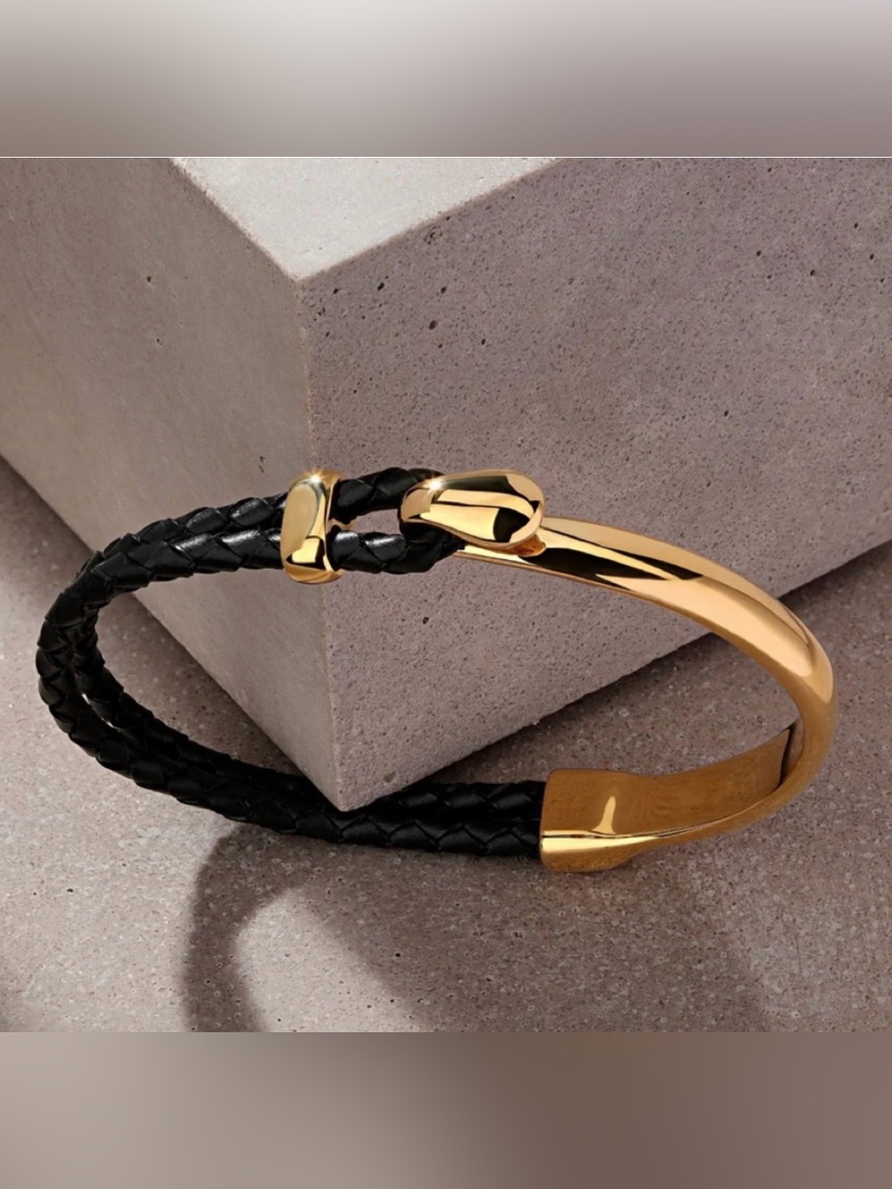 Elegant Black and Gold Bracelet